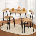 Best Choice Products 3 - Piece Modern Oval Dining Table Set, Small Kitchen Dinette W/ 2 Chairs - Black/Black