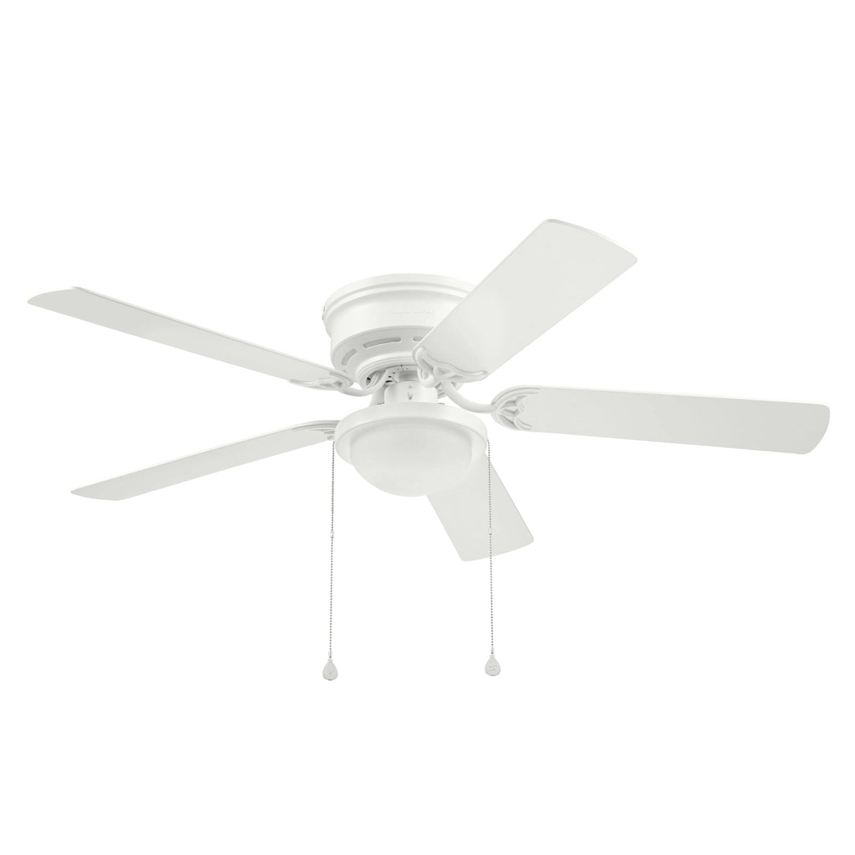 Harbor Breeze Armitage 52-in White LED Indoor Flush Mount Ceiling Fan with Light (5-Blade) 42600