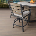 Agio Nicolet 7 - Piece Fire Outdoor Patio High Dining Set