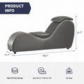 MUZZ Yoga Chair, Curved Yoga Chaise Lounge for Adults Stretching Exercising Relaxing, Chaise Lounge Chair with Adjustable Mats for Living Room Apartment Indoor(Dark Grey)