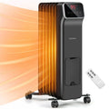 1500W Oil Filled Radiator Heater with Remote Control, Adjustable Thermostat, 24H Timer & 3 Modes, Portable Electric Space Heater for Home Office