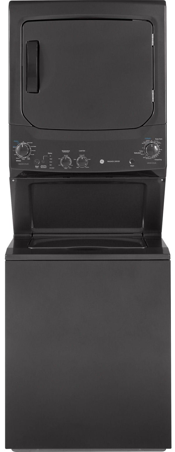 GE Appliances GUD27ESPMDG Unitized Spacemaker Washer and 5.9 Electric Dryer ft 3.8 Cu Grey Cu