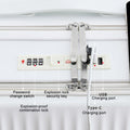 24 in Checked Luggage with Front Pocket, USB Charging Port, Built - in Lock Carry on Suitcase, Cup Holder and Phone Holder, Medium Hardside Suitcase with Spinner Wheels, White