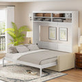 Queen Murphy Bed with Sofa - 2-in-1 Design, Storage Solutions & Dual-Piston Mechanism