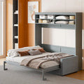 Queen Murphy Bed with Sofa - 2-in-1 Design, Storage Solutions & Dual-Piston Mechanism