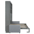 Queen Murphy Bed with Sofa - 2-in-1 Design, Storage Solutions & Dual-Piston Mechanism