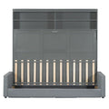 Queen Murphy Bed with Sofa - 2-in-1 Design, Storage Solutions & Dual-Piston Mechanism