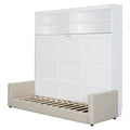 Queen Murphy Bed with Sofa - 2-in-1 Design, Storage Solutions & Dual-Piston Mechanism