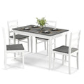 Costway 5-Piece Solid Wood Dining Set for Kitchen