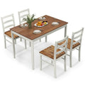 Costway 5-Piece Solid Wood Dining Set for Kitchen