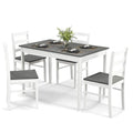 Costway 5-Piece Solid Wood Dining Set for Kitchen