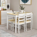 Costway 5-Piece Solid Wood Dining Set for Kitchen