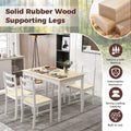 Costway 5-Piece Solid Wood Dining Set for Kitchen