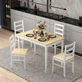 Costway 5-Piece Solid Wood Dining Set for Kitchen