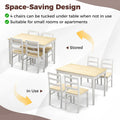 Costway 5-Piece Solid Wood Dining Set for Kitchen