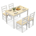 Costway 5-Piece Solid Wood Dining Set for Kitchen