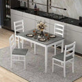 Costway 5-Piece Solid Wood Dining Set for Kitchen