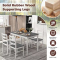 Costway 5-Piece Solid Wood Dining Set for Kitchen