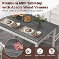 Costway 5-Piece Solid Wood Dining Set for Kitchen
