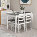 Costway 5-Piece Solid Wood Dining Set for Kitchen