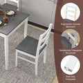 Costway 5-Piece Solid Wood Dining Set for Kitchen