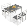 Costway 5-Piece Solid Wood Dining Set for Kitchen