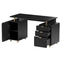 Contemporary Executive Floating Desk with 3 Drawers and Stylish Work Surface