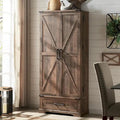 72-Inch Tall Farmhouse Kitchen Pantry Cabinet - Stylish Storage Cupboard