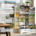 72-Inch Tall Farmhouse Kitchen Pantry Cabinet - Stylish Storage Cupboard