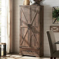 72-Inch Tall Farmhouse Kitchen Pantry Cabinet - Stylish Storage Cupboard