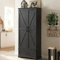 72-Inch Tall Farmhouse Kitchen Pantry Cabinet - Stylish Storage Cupboard