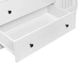Freestanding 4-Door Wardrobe Armoire with 2 Drawers and Hanging Rods for Clothes Storage