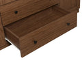 Freestanding 4-Door Wardrobe Armoire with 2 Drawers and Hanging Rods for Clothes Storage