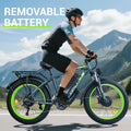 5000W (Peak) Electric - Bike for Adults, 60V 25AH Battery Electric Motorcycle, Dual - Motor - Ebike 50MPH Ebike, 26*4.0 Fat Tire Electric - Bicycle, AWD 21 - Speed Mountain Bike for All - Road UL 2849