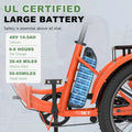 ABORON 3.0 Fat Tire Electric Trike for Senior Foldable E - Bike, 500W Motorized Tricycle Adult 20" Folding 3 Wheel Electric Commute Bike Trike W/48V Battery and Storage Baskets