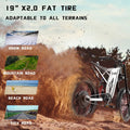 6000W(Peak) Motor 60V/35ah Battery, Freego X2pro Electric Motorcycle for Adults, Electric Bike 50MPH/7 Speed Off Road Electric Bicycle, 19x2 Full Suspension/Four - Piston Hydraulic Brake UL2849MTB