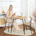 Best Choice Products 3 - Piece Modern Oval Dining Table Set, Small Kitchen Dinette W/ 2 Chairs - Black/Black - Light Blue/Gold