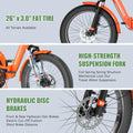 ABORON 3.0 Fat Tire Electric Trike for Senior Foldable E - Bike, 500W Motorized Tricycle Adult 20" Folding 3 Wheel Electric Commute Bike Trike W/48V Battery and Storage Baskets