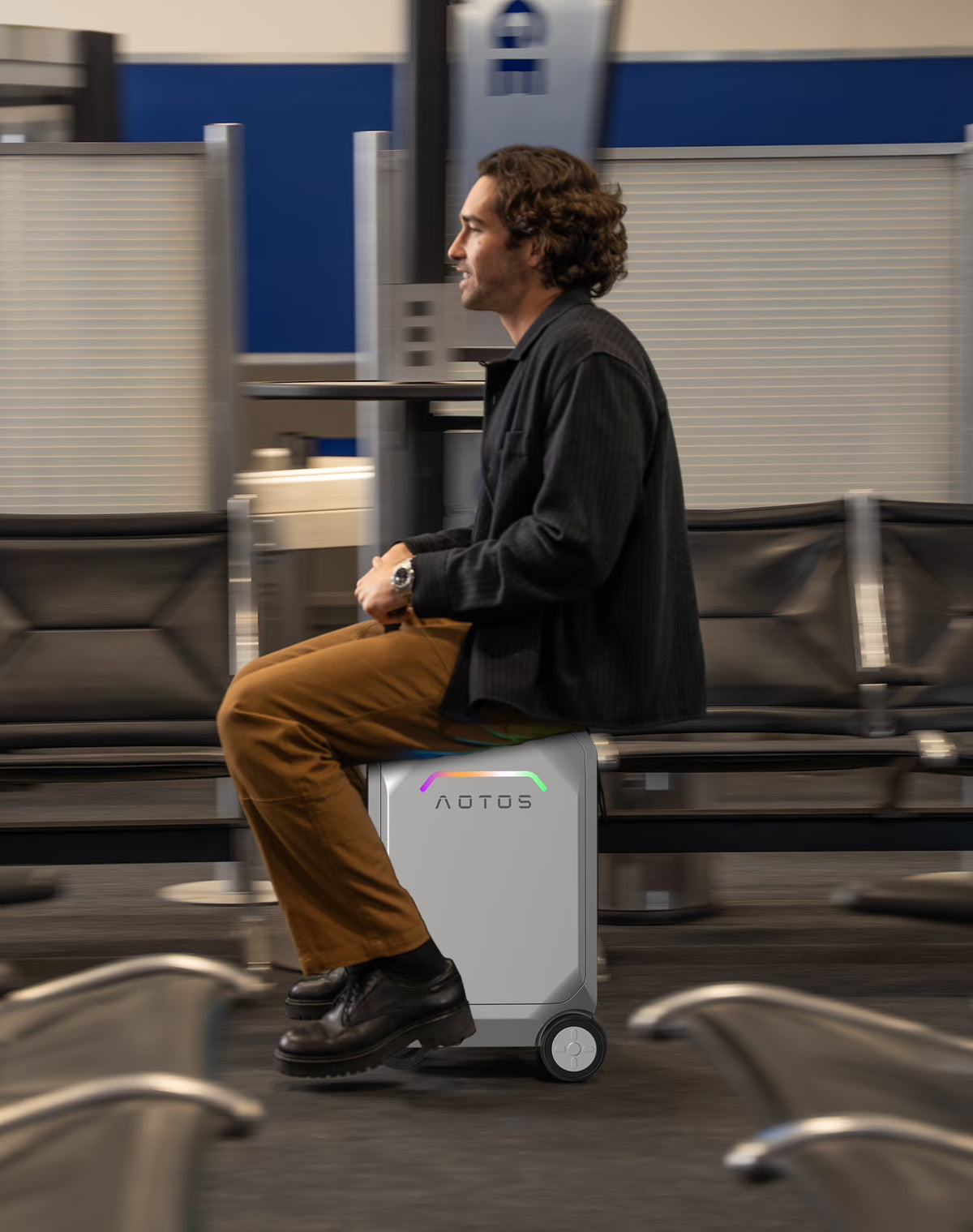 L2 - S Smart Rideable Luggage, Foldable Electric Scooter Suitcase, 6.2 Mph Max Speed, 6.2 - Mile Range, Lightweight Portable Design for Travel & Commute