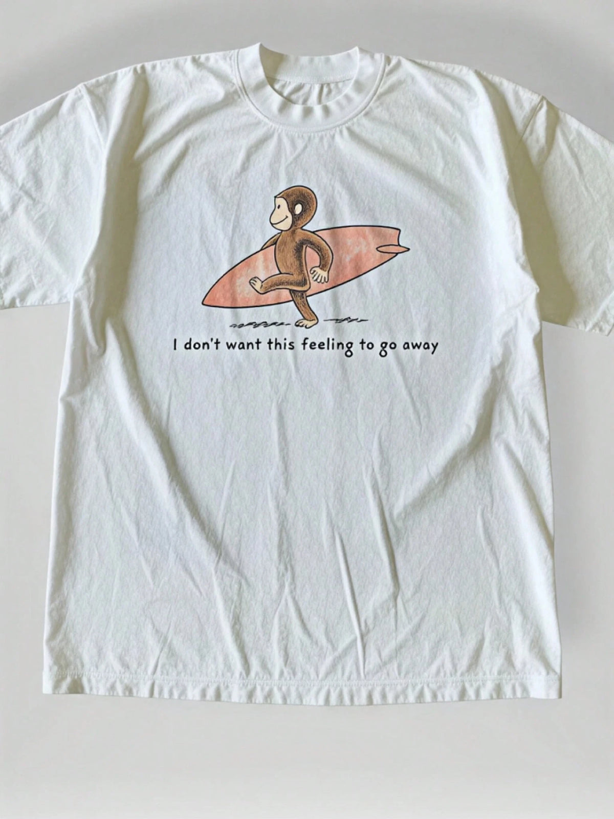 Vintage Style 90s Surfer Curious George T-Shirt, Graphic Unisex T-Shirt, For Men And Women