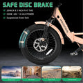 ABORON 3.0 Fat Tire Electric Trike for Senior Foldable E - Bike, 500W Motorized Tricycle Adult 20" Folding 3 Wheel Electric Commute Bike Trike W/48V Battery and Storage Baskets