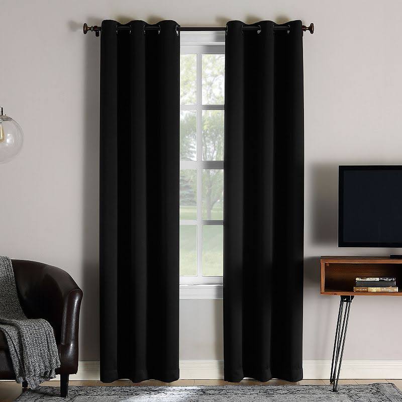 Sun Zero Extreme 2 - Pack Norway Theater Grade 100% Blackout Window Curtain 40X84