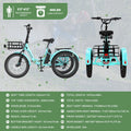 ABORON 3.0 Fat Tire Electric Trike for Senior Foldable E - Bike, 500W Motorized Tricycle Adult 20" Folding 3 Wheel Electric Commute Bike Trike W/48V Battery and Storage Baskets