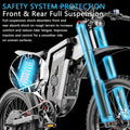6000W(Peak) Motor 60V/35ah Battery, Freego X2pro Electric Motorcycle for Adults, Electric Bike 50MPH/7 Speed Off Road Electric Bicycle, 19x2 Full Suspension/Four - Piston Hydraulic Brake UL2849MTB