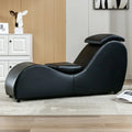 MUZZ Yoga Chair, Curved Yoga Chaise Lounge for Adults Stretching Exercising Relaxing, Chaise Lounge Chair with Adjustable Mats for Living Room Apartment Indoor(Dark Grey)