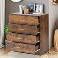 Segmart Black Chest of 4 Drawers, Wood Bedroom Furniture Chest Cabinet with Metal Handles for Kids Room - White