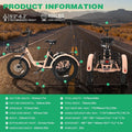 ABORON 3.0 Fat Tire Electric Trike for Senior Foldable E - Bike, 500W Motorized Tricycle Adult 20" Folding 3 Wheel Electric Commute Bike Trike W/48V Battery and Storage Baskets