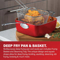 Gotham Steel 32 Pcs Pots and Pans Set Non Stick, Cookware Set with Bakeware and Premium Food Storage Set Nonstick Pots and Pans Set, Red