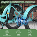 ABORON 3.0 Fat Tire Electric Trike for Senior Foldable E - Bike, 500W Motorized Tricycle Adult 20" Folding 3 Wheel Electric Commute Bike Trike W/48V Battery and Storage Baskets