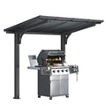AECOJOY 8' x 5' Lean to Grill Gazebo Hardtop Outdoor Pergola for Patio